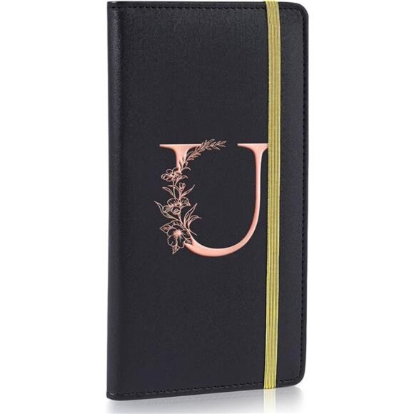 Checkbook Covers for Personal Checkbook Black U - Picture 1 of 6